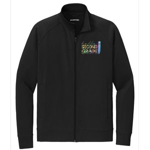 Hello Second Grade Leopard 1St Day Of School Team 2Nd Grade Meaningful Gift Stretch Full-Zip Cadet Jacket