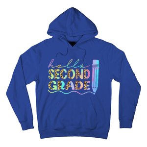 Hello Second Grade Leopard 1St Day Of School Team 2Nd Grade Meaningful Gift Hoodie