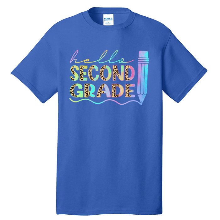 Hello Second Grade Leopard 1St Day Of School Team 2Nd Grade Meaningful Gift Tall T-Shirt