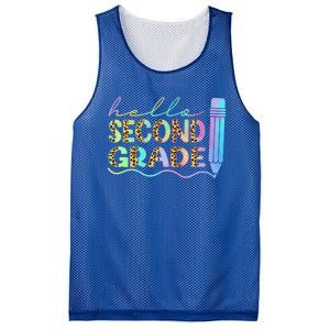 Hello Second Grade Leopard 1St Day Of School Team 2Nd Grade Meaningful Gift Mesh Reversible Basketball Jersey Tank