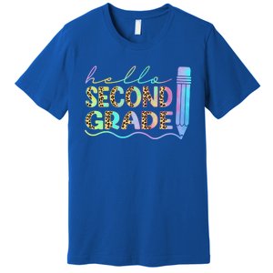 Hello Second Grade Leopard 1St Day Of School Team 2Nd Grade Meaningful Gift Premium T-Shirt