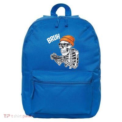 Halloween Skeleton Gamer Hand Controller Video Game Gaming Gift 16 in Basic Backpack