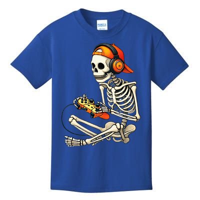 Halloween Skeleton Gamer Video Gaming Kids T-Shirt