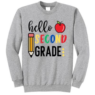 Hello Second Grade Team 2Nd Grade Back To School Teacher Funny Gift Sweatshirt