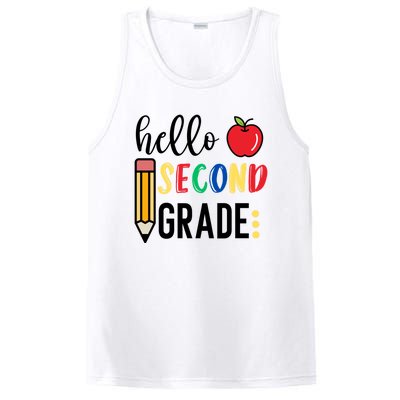 Hello Second Grade Team 2Nd Grade Back To School Teacher Funny Gift PosiCharge Competitor Tank