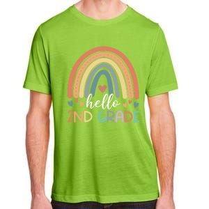 Hello Second Grade Back To School 2Nd Grade Teacher Rainbow Cool Gift Adult ChromaSoft Performance T-Shirt