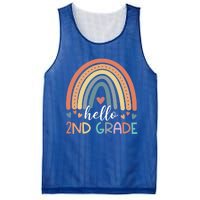 Hello Second Grade Back To School 2Nd Grade Teacher Rainbow Cool Gift Mesh Reversible Basketball Jersey Tank