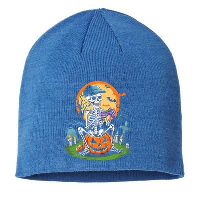 Halloween Skeleton Gamer Video Gaming Gift Sustainable Beanie