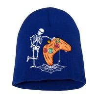 Halloween Skeleton Gamer Video Gaming Controller Pumpkin Gift Short Acrylic Beanie