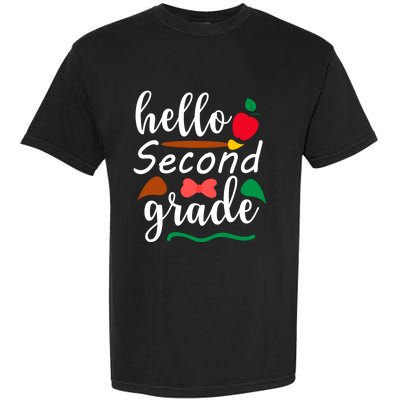 Hello Second Grade Team 2Nd Grade Back To School Teacher Meaningful Gift Garment-Dyed Heavyweight T-Shirt