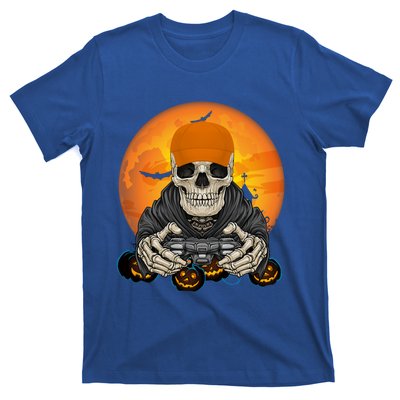 Halloween Skeleton Gamer Video Game Lover Gift T-Shirt