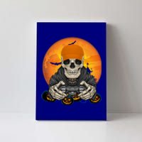 Halloween Skeleton Gamer Video Game Lover Gift Canvas