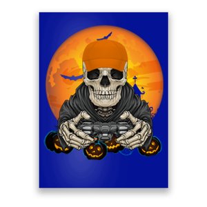 Halloween Skeleton Gamer Video Game Lover Gift Poster