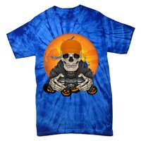 Halloween Skeleton Gamer Video Game Lover Gift Tie-Dye T-Shirt