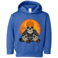 Halloween Skeleton Gamer Video Game Lover Gift Toddler Hoodie