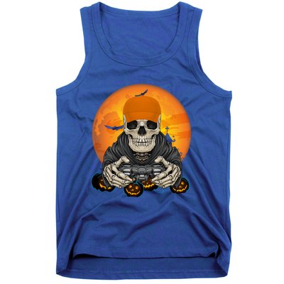 Halloween Skeleton Gamer Video Game Lover Gift Tank Top