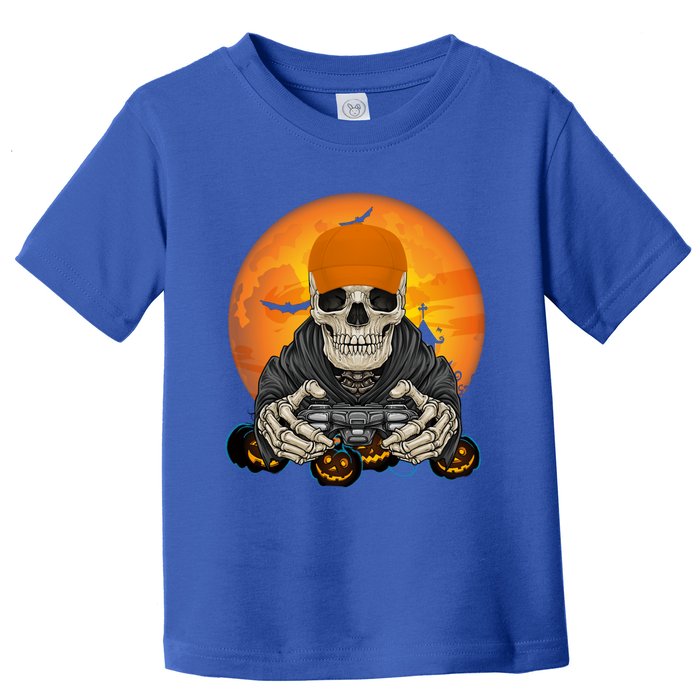 Halloween Skeleton Gamer Video Game Lover Gift Toddler T-Shirt