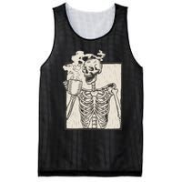 HALLOWEEN SKULL GRAPHIC PRINT FLEECE OVERSIZED Mesh Reversible Basketball Jersey Tank