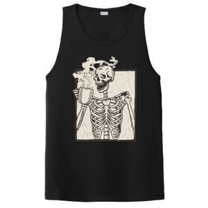 HALLOWEEN SKULL GRAPHIC PRINT FLEECE OVERSIZED PosiCharge Competitor Tank