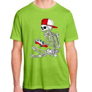 Halloween Skeleton Gamer Video Gaming Gift Games Lover Adult ChromaSoft Performance T-Shirt