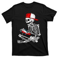 Halloween Skeleton Gamer Video Gaming Gift Games Lover T-Shirt