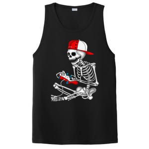 Halloween Skeleton Gamer Video Gaming Gift Games Lover PosiCharge Competitor Tank