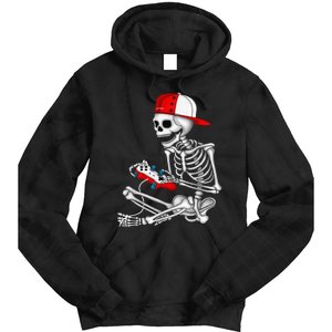 Halloween Skeleton Gamer Video Gaming Gift Games Lover Tie Dye Hoodie