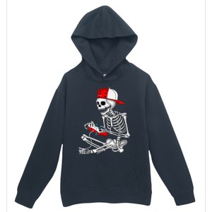 Halloween Skeleton Gamer Video Gaming Gift Games Lover Urban Pullover Hoodie