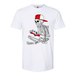 Halloween Skeleton Gamer Video Gaming Gift Games Lover Softstyle CVC T-Shirt