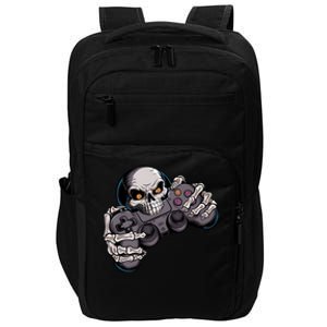 Halloween Skeleton Gaming Pumpkin Controller Video Gamer Funny Gift Impact Tech Backpack