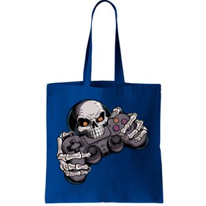 Halloween Skeleton Gaming Pumpkin Controller Video Gamer Funny Gift Tote Bag