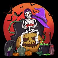 Halloween Skeleton Gamer With Controller Graveyard Pumpkin Gift Backpack