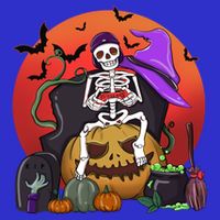Halloween Skeleton Gamer With Controller Graveyard Pumpkin Gift 16 in Basic Backpack