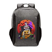 Halloween Skeleton Gamer With Controller Graveyard Pumpkin Gift Vector Backpack