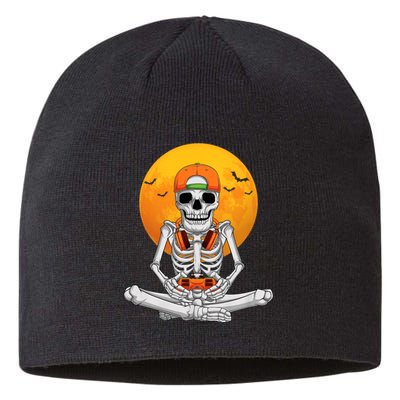 Halloween Skeleton Gamer Video Gaming Boy Teens Sustainable Beanie