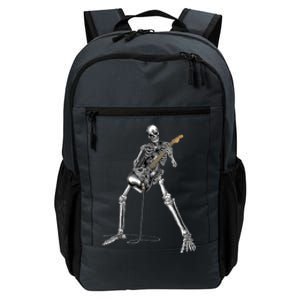 Happy Skeleton Guitar Guy Spooky Halloween Rock Band Concert Daily Commute Backpack