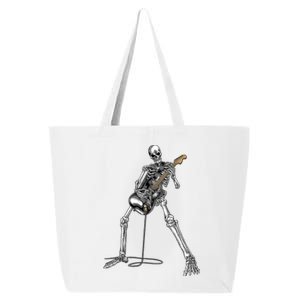 Happy Skeleton Guitar Guy Spooky Halloween Rock Band Concert 25L Jumbo Tote