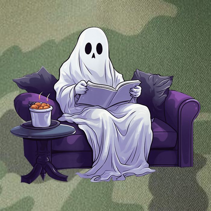Halloween Scary Ghost Reading Book Sofa Book Worm  Wo Legacy Tie Dye Trucker Hat