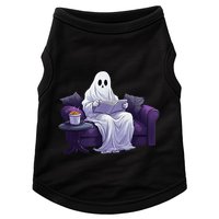 Halloween Scary Ghost Reading Book Sofa Book Worm  Wo Doggie Tank