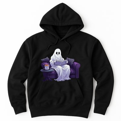 Halloween Scary Ghost Reading Book Sofa Book Worm  Wo Hoodie