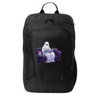 Halloween Scary Ghost Reading Book Sofa Book Worm  Wo City Backpack