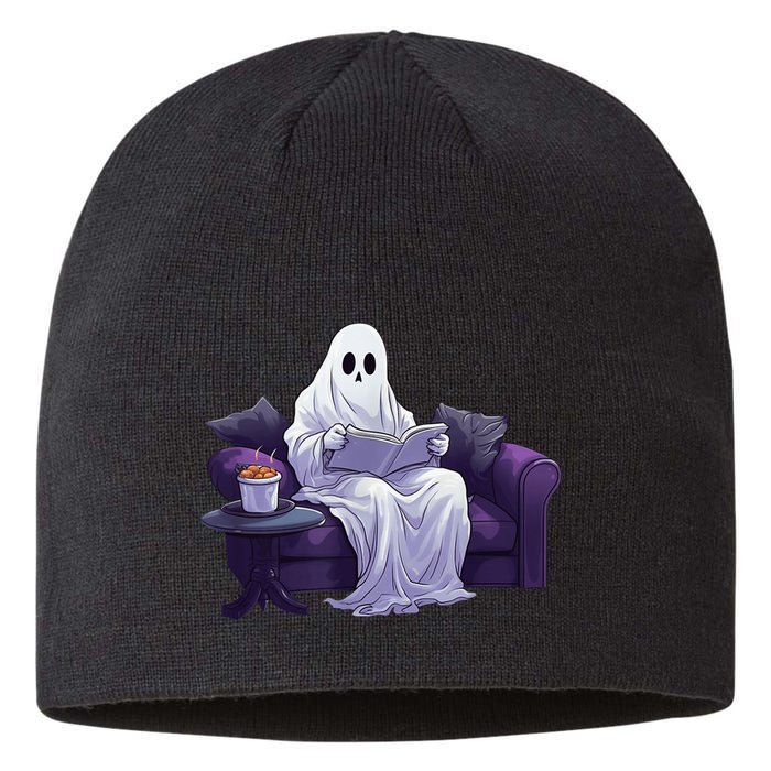 Halloween Scary Ghost Reading Book Sofa Book Worm  Wo Sustainable Beanie