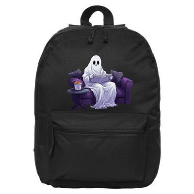 Halloween Scary Ghost Reading Book Sofa Book Worm  Wo 16 in Basic Backpack
