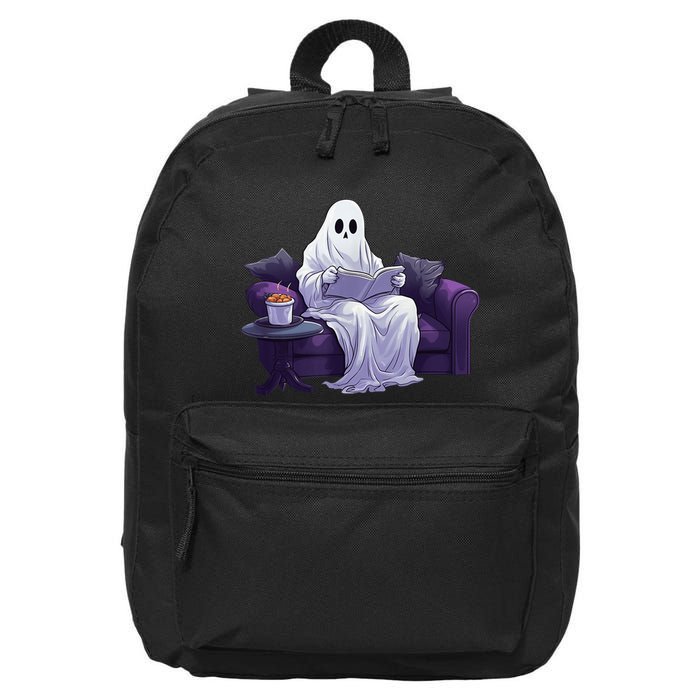 Halloween Scary Ghost Reading Book Sofa Book Worm  Wo 16 in Basic Backpack