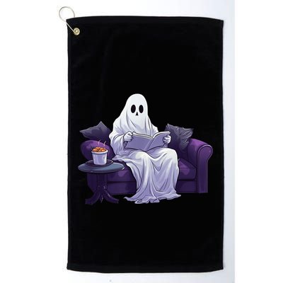Halloween Scary Ghost Reading Book Sofa Book Worm  Wo Golf Towel