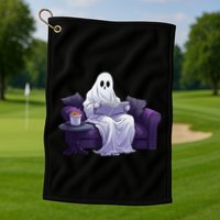 Halloween Scary Ghost Reading Book Sofa Book Worm  Wo Golf Towel