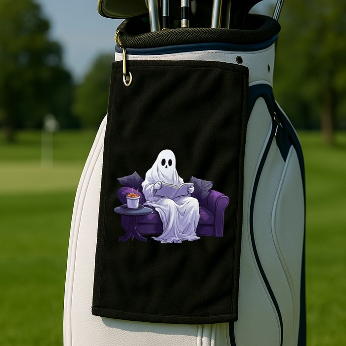 Halloween Scary Ghost Reading Book Sofa Book Worm  Wo Golf Towel