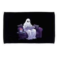 Halloween Scary Ghost Reading Book Sofa Book Worm  Wo Microfiber Hand Towel