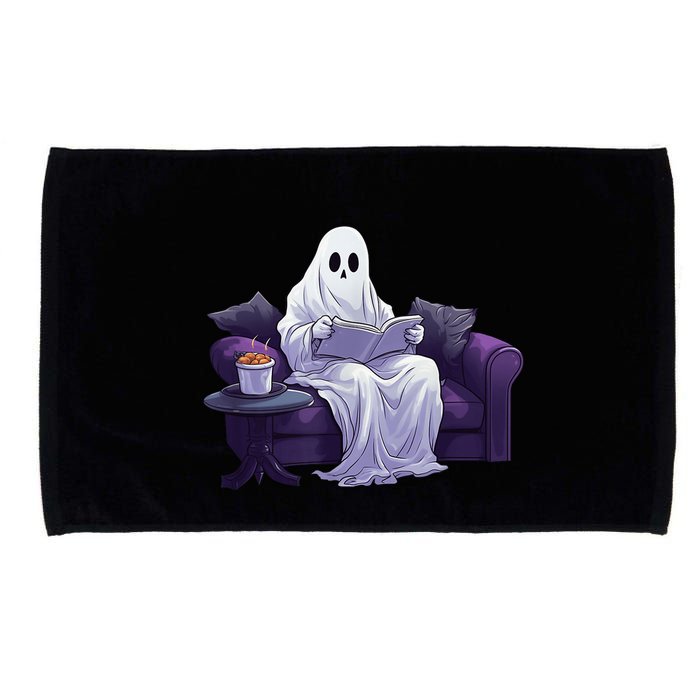Halloween Scary Ghost Reading Book Sofa Book Worm  Wo Microfiber Hand Towel