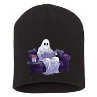 Halloween Scary Ghost Reading Book Sofa Book Worm  Wo Short Acrylic Beanie